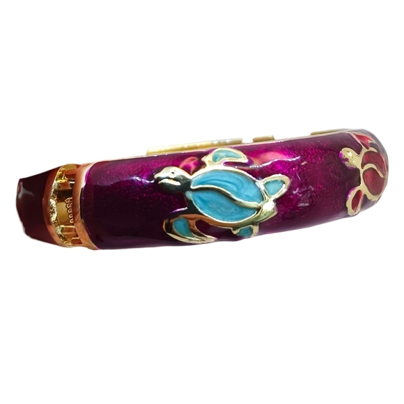 Source Unknown Jewelry - Vintage Women's Bracelet Bangle Cloisonne Enamel Turtle Jewelry Nautical